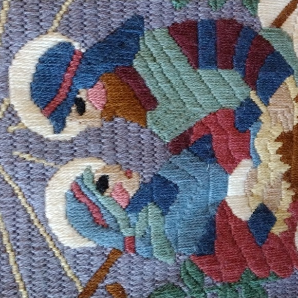 Framed Needlework Of The Holy Family - Picture 3 of 6